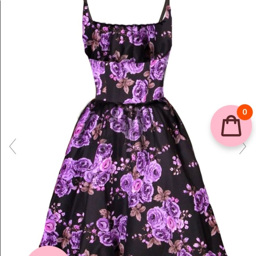 ISO PINUP COUTURE ELLA DRESS PURLE ROSES SIZE 3X